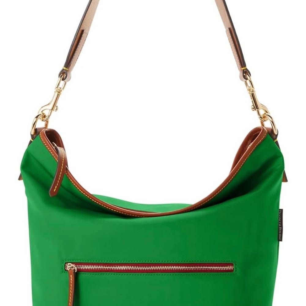Bright Green Nylon Shoulder Bag